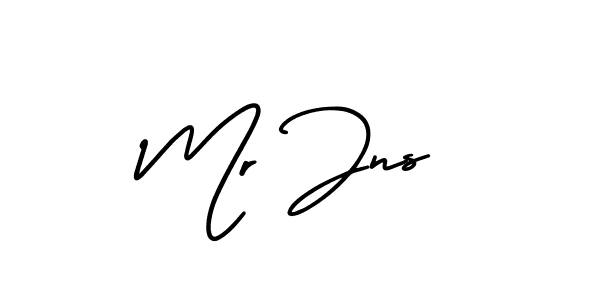 AmerikaSignatureDemo-Regular is a professional signature style that is perfect for those who want to add a touch of class to their signature. It is also a great choice for those who want to make their signature more unique. Get Mr Jns name to fancy signature for free. Mr Jns signature style 3 images and pictures png