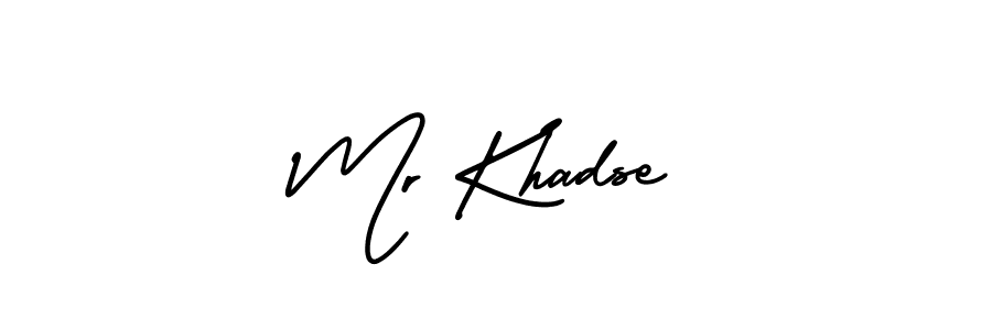 How to make Mr Khadse name signature. Use AmerikaSignatureDemo-Regular style for creating short signs online. This is the latest handwritten sign. Mr Khadse signature style 3 images and pictures png