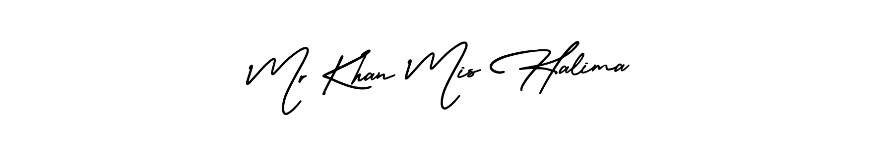 Also we have Mr Khan Mis Halima name is the best signature style. Create professional handwritten signature collection using AmerikaSignatureDemo-Regular autograph style. Mr Khan Mis Halima signature style 3 images and pictures png