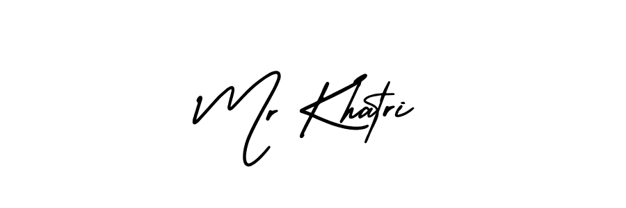 Design your own signature with our free online signature maker. With this signature software, you can create a handwritten (AmerikaSignatureDemo-Regular) signature for name Mr Khatri. Mr Khatri signature style 3 images and pictures png