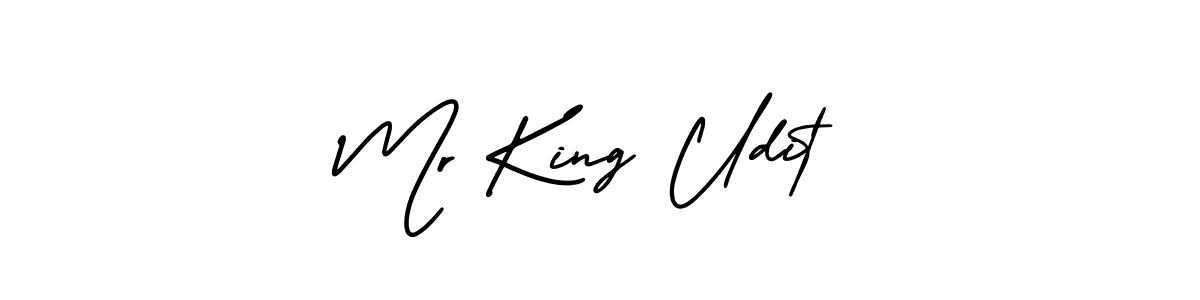 Also You can easily find your signature by using the search form. We will create Mr King Udit name handwritten signature images for you free of cost using AmerikaSignatureDemo-Regular sign style. Mr King Udit signature style 3 images and pictures png