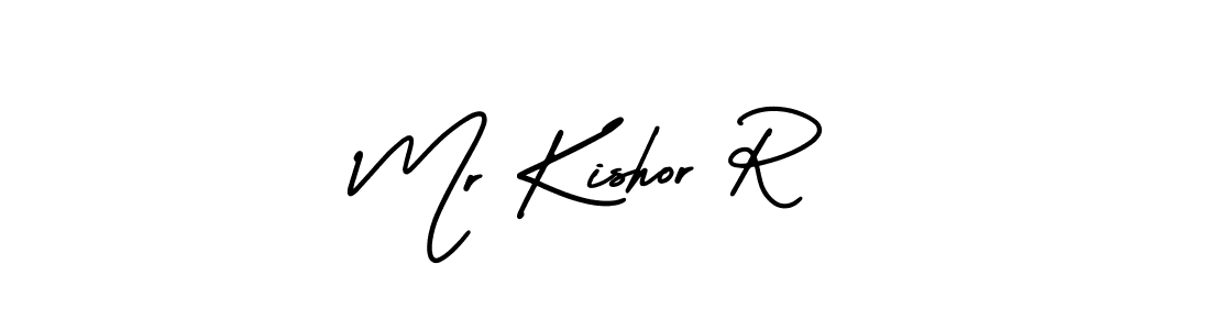 AmerikaSignatureDemo-Regular is a professional signature style that is perfect for those who want to add a touch of class to their signature. It is also a great choice for those who want to make their signature more unique. Get Mr Kishor R name to fancy signature for free. Mr Kishor R signature style 3 images and pictures png