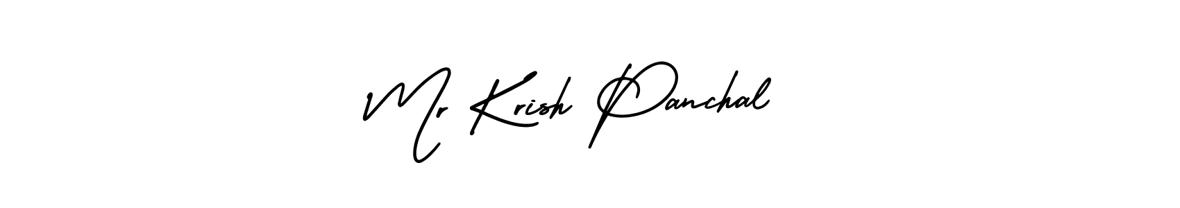 Make a short Mr Krish Panchal  signature style. Manage your documents anywhere anytime using AmerikaSignatureDemo-Regular. Create and add eSignatures, submit forms, share and send files easily. Mr Krish Panchal  signature style 3 images and pictures png