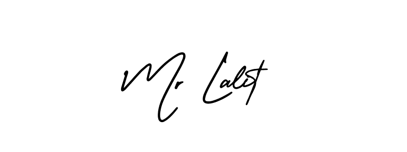 Use a signature maker to create a handwritten signature online. With this signature software, you can design (AmerikaSignatureDemo-Regular) your own signature for name Mr Lalit. Mr Lalit signature style 3 images and pictures png