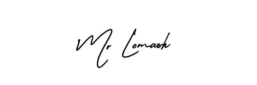 The best way (AmerikaSignatureDemo-Regular) to make a short signature is to pick only two or three words in your name. The name Mr Lomash include a total of six letters. For converting this name. Mr Lomash signature style 3 images and pictures png