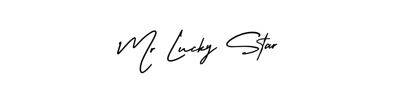 AmerikaSignatureDemo-Regular is a professional signature style that is perfect for those who want to add a touch of class to their signature. It is also a great choice for those who want to make their signature more unique. Get Mr Lucky Star name to fancy signature for free. Mr Lucky Star signature style 3 images and pictures png