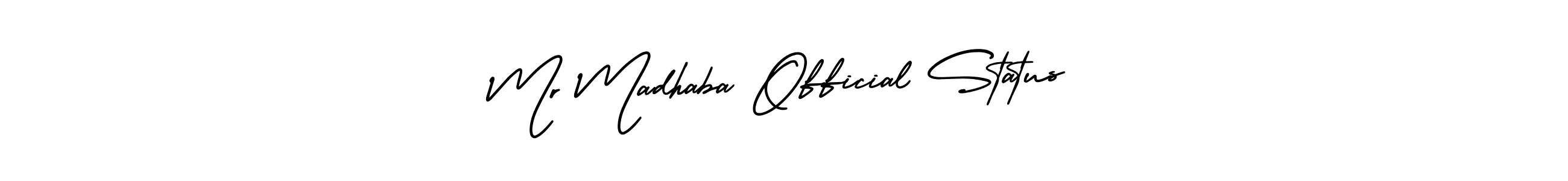 How to make Mr Madhaba Official Status name signature. Use AmerikaSignatureDemo-Regular style for creating short signs online. This is the latest handwritten sign. Mr Madhaba Official Status signature style 3 images and pictures png