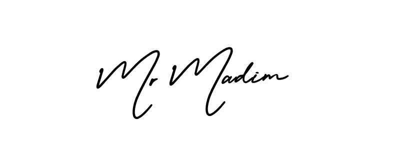 How to make Mr Madim name signature. Use AmerikaSignatureDemo-Regular style for creating short signs online. This is the latest handwritten sign. Mr Madim signature style 3 images and pictures png