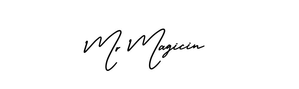 How to make Mr Magicin name signature. Use AmerikaSignatureDemo-Regular style for creating short signs online. This is the latest handwritten sign. Mr Magicin signature style 3 images and pictures png