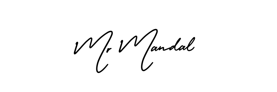 How to make Mr Mandal name signature. Use AmerikaSignatureDemo-Regular style for creating short signs online. This is the latest handwritten sign. Mr Mandal signature style 3 images and pictures png
