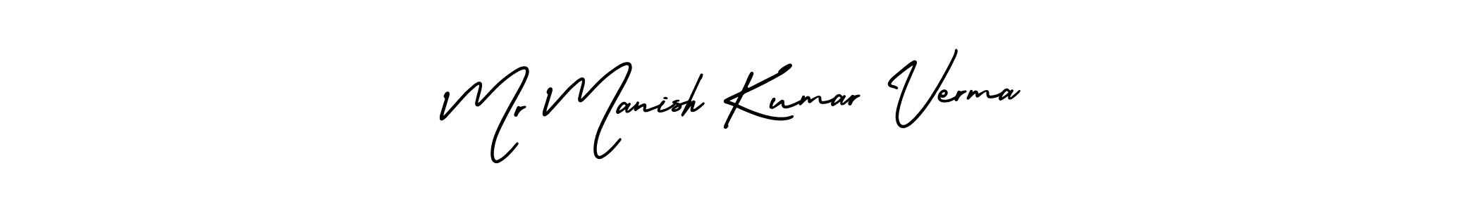 Make a beautiful signature design for name Mr Manish Kumar Verma. With this signature (AmerikaSignatureDemo-Regular) style, you can create a handwritten signature for free. Mr Manish Kumar Verma signature style 3 images and pictures png