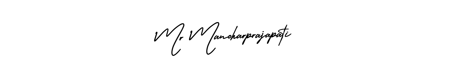 You should practise on your own different ways (AmerikaSignatureDemo-Regular) to write your name (Mr Manoharprajapati) in signature. don't let someone else do it for you. Mr Manoharprajapati signature style 3 images and pictures png