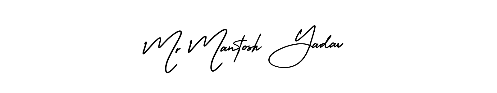 How to make Mr Mantosh Yadav signature? AmerikaSignatureDemo-Regular is a professional autograph style. Create handwritten signature for Mr Mantosh Yadav name. Mr Mantosh Yadav signature style 3 images and pictures png