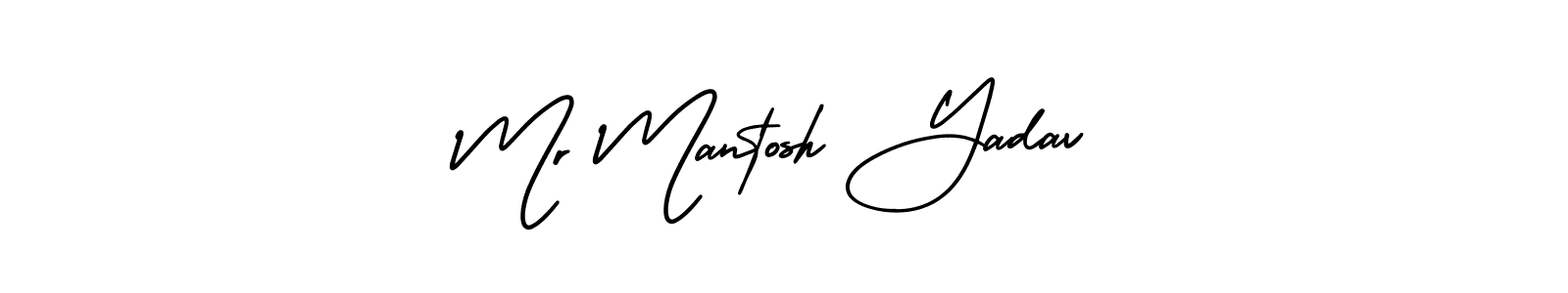 Use a signature maker to create a handwritten signature online. With this signature software, you can design (AmerikaSignatureDemo-Regular) your own signature for name Mr Mantosh Yadav. Mr Mantosh Yadav signature style 3 images and pictures png