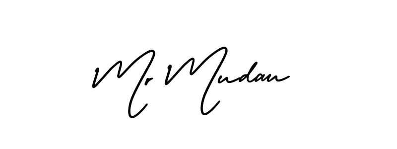 Create a beautiful signature design for name Mr Mudau. With this signature (AmerikaSignatureDemo-Regular) fonts, you can make a handwritten signature for free. Mr Mudau signature style 3 images and pictures png
