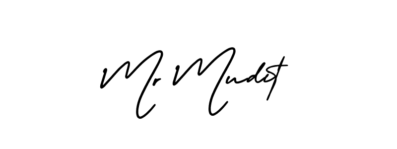 Make a beautiful signature design for name Mr Mudit. With this signature (AmerikaSignatureDemo-Regular) style, you can create a handwritten signature for free. Mr Mudit signature style 3 images and pictures png
