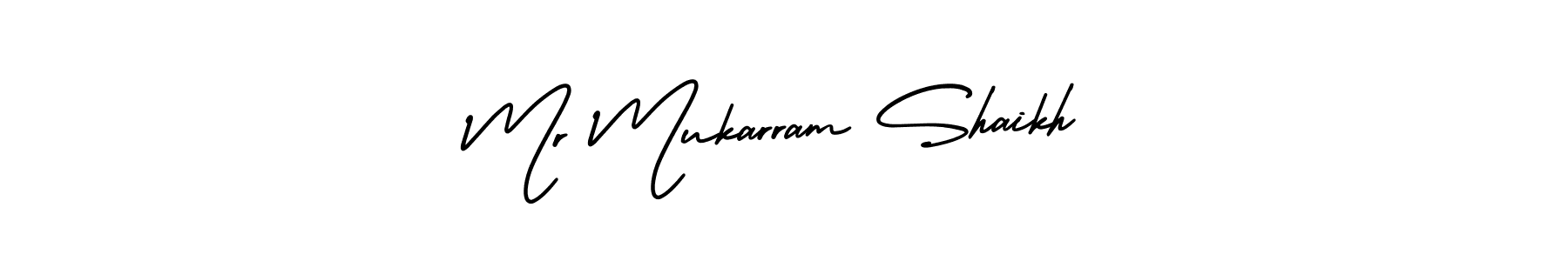 Also You can easily find your signature by using the search form. We will create Mr Mukarram Shaikh name handwritten signature images for you free of cost using AmerikaSignatureDemo-Regular sign style. Mr Mukarram Shaikh signature style 3 images and pictures png