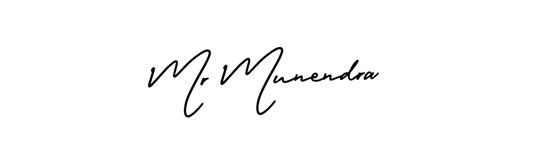 Mr Munendra stylish signature style. Best Handwritten Sign (AmerikaSignatureDemo-Regular) for my name. Handwritten Signature Collection Ideas for my name Mr Munendra. Mr Munendra signature style 3 images and pictures png