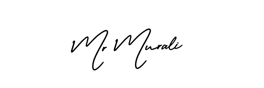Create a beautiful signature design for name Mr Murali. With this signature (AmerikaSignatureDemo-Regular) fonts, you can make a handwritten signature for free. Mr Murali signature style 3 images and pictures png