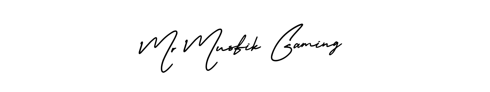 How to make Mr Musfik Gaming name signature. Use AmerikaSignatureDemo-Regular style for creating short signs online. This is the latest handwritten sign. Mr Musfik Gaming signature style 3 images and pictures png