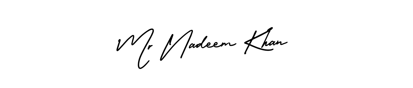 You can use this online signature creator to create a handwritten signature for the name Mr Nadeem Khan. This is the best online autograph maker. Mr Nadeem Khan signature style 3 images and pictures png