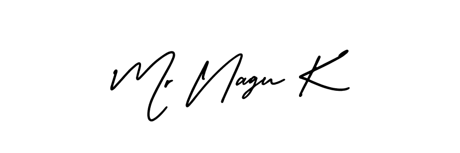 Create a beautiful signature design for name Mr Nagu K. With this signature (AmerikaSignatureDemo-Regular) fonts, you can make a handwritten signature for free. Mr Nagu K signature style 3 images and pictures png