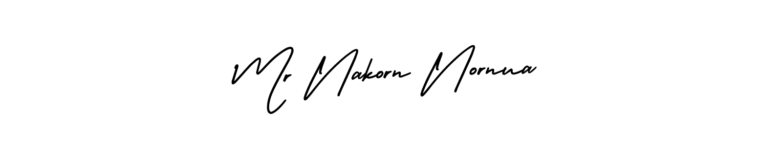 Make a short Mr Nakorn Nornua signature style. Manage your documents anywhere anytime using AmerikaSignatureDemo-Regular. Create and add eSignatures, submit forms, share and send files easily. Mr Nakorn Nornua signature style 3 images and pictures png