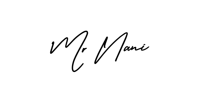 Make a beautiful signature design for name Mr Nani. With this signature (AmerikaSignatureDemo-Regular) style, you can create a handwritten signature for free. Mr Nani signature style 3 images and pictures png