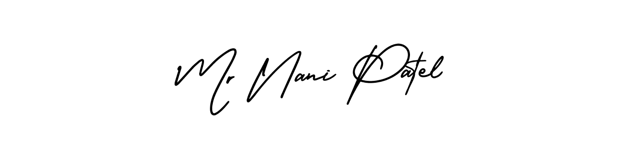 Check out images of Autograph of Mr Nani Patel name. Actor Mr Nani Patel Signature Style. AmerikaSignatureDemo-Regular is a professional sign style online. Mr Nani Patel signature style 3 images and pictures png