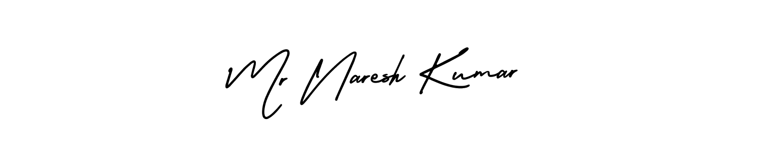 Make a beautiful signature design for name Mr Naresh Kumar. With this signature (AmerikaSignatureDemo-Regular) style, you can create a handwritten signature for free. Mr Naresh Kumar signature style 3 images and pictures png