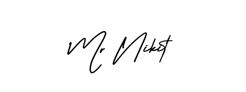 How to Draw Mr Nikit signature style? AmerikaSignatureDemo-Regular is a latest design signature styles for name Mr Nikit. Mr Nikit signature style 3 images and pictures png