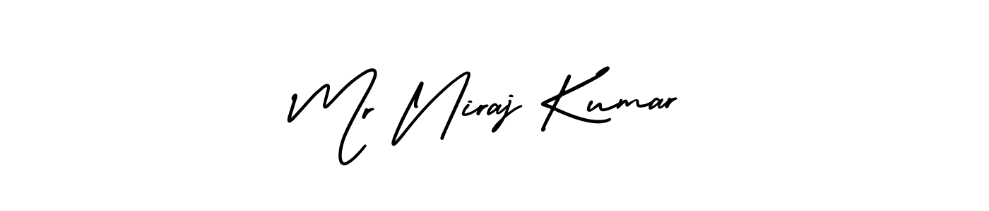 Make a beautiful signature design for name Mr Niraj Kumar. With this signature (AmerikaSignatureDemo-Regular) style, you can create a handwritten signature for free. Mr Niraj Kumar signature style 3 images and pictures png
