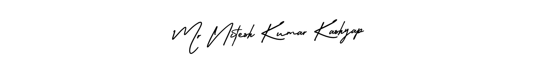 Mr Nitesh Kumar Kashyap stylish signature style. Best Handwritten Sign (AmerikaSignatureDemo-Regular) for my name. Handwritten Signature Collection Ideas for my name Mr Nitesh Kumar Kashyap. Mr Nitesh Kumar Kashyap signature style 3 images and pictures png