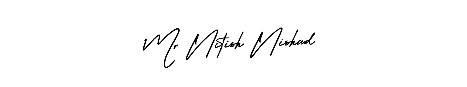 How to make Mr Nitish Nishad signature? AmerikaSignatureDemo-Regular is a professional autograph style. Create handwritten signature for Mr Nitish Nishad name. Mr Nitish Nishad signature style 3 images and pictures png