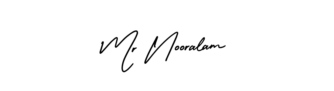 It looks lik you need a new signature style for name Mr Nooralam. Design unique handwritten (AmerikaSignatureDemo-Regular) signature with our free signature maker in just a few clicks. Mr Nooralam signature style 3 images and pictures png