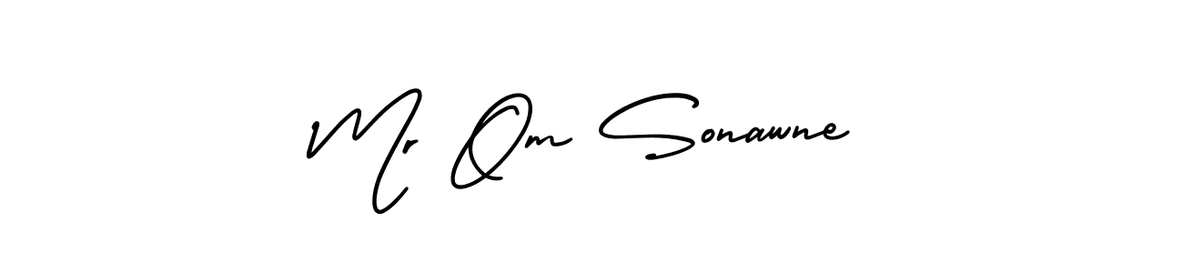 How to make Mr Om Sonawne name signature. Use AmerikaSignatureDemo-Regular style for creating short signs online. This is the latest handwritten sign. Mr Om Sonawne signature style 3 images and pictures png