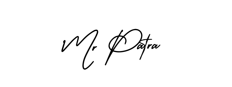 Similarly AmerikaSignatureDemo-Regular is the best handwritten signature design. Signature creator online .You can use it as an online autograph creator for name Mr Patra. Mr Patra signature style 3 images and pictures png