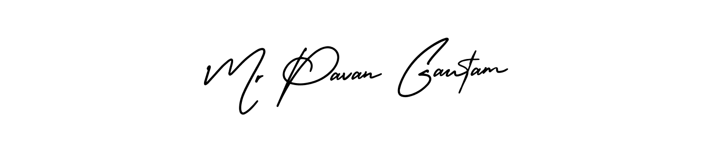 Make a short Mr Pavan Gautam signature style. Manage your documents anywhere anytime using AmerikaSignatureDemo-Regular. Create and add eSignatures, submit forms, share and send files easily. Mr Pavan Gautam signature style 3 images and pictures png