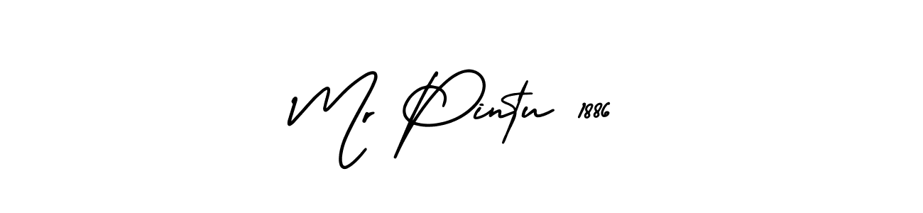 It looks lik you need a new signature style for name Mr Pintu 1886. Design unique handwritten (AmerikaSignatureDemo-Regular) signature with our free signature maker in just a few clicks. Mr Pintu 1886 signature style 3 images and pictures png