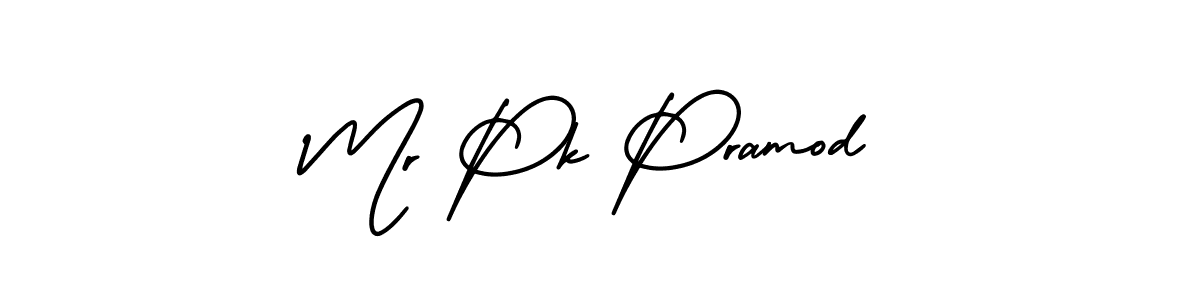 Make a short Mr Pk Pramod signature style. Manage your documents anywhere anytime using AmerikaSignatureDemo-Regular. Create and add eSignatures, submit forms, share and send files easily. Mr Pk Pramod signature style 3 images and pictures png