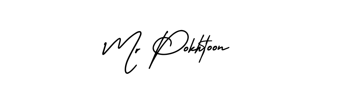 How to make Mr Pokhtoon signature? AmerikaSignatureDemo-Regular is a professional autograph style. Create handwritten signature for Mr Pokhtoon name. Mr Pokhtoon signature style 3 images and pictures png