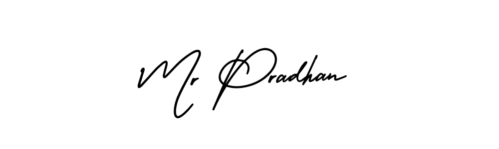 Create a beautiful signature design for name Mr Pradhan. With this signature (AmerikaSignatureDemo-Regular) fonts, you can make a handwritten signature for free. Mr Pradhan signature style 3 images and pictures png