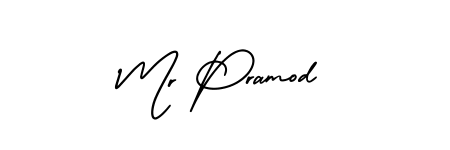 Create a beautiful signature design for name Mr Pramod. With this signature (AmerikaSignatureDemo-Regular) fonts, you can make a handwritten signature for free. Mr Pramod signature style 3 images and pictures png