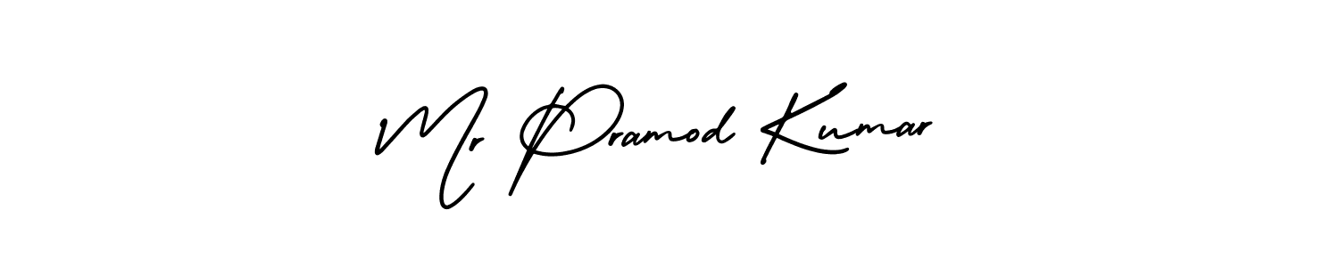 How to make Mr Pramod Kumar name signature. Use AmerikaSignatureDemo-Regular style for creating short signs online. This is the latest handwritten sign. Mr Pramod Kumar signature style 3 images and pictures png