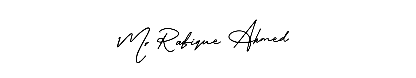 It looks lik you need a new signature style for name Mr Rafique Ahmed. Design unique handwritten (AmerikaSignatureDemo-Regular) signature with our free signature maker in just a few clicks. Mr Rafique Ahmed signature style 3 images and pictures png