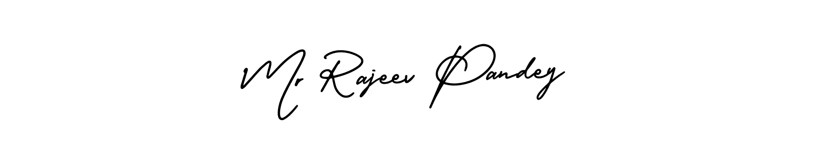 The best way (AmerikaSignatureDemo-Regular) to make a short signature is to pick only two or three words in your name. The name Mr Rajeev Pandey include a total of six letters. For converting this name. Mr Rajeev Pandey signature style 3 images and pictures png