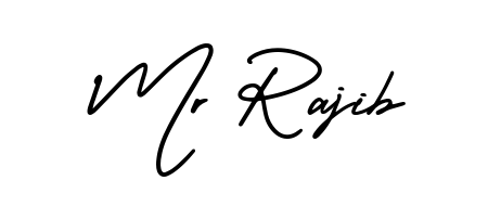 Designed for modern professionals: Mr Rajib name signature crafted with AmerikaSignatureDemo-Regular script. Ready for digital PDF workflows. Mr Rajib signature style 3 images and pictures png