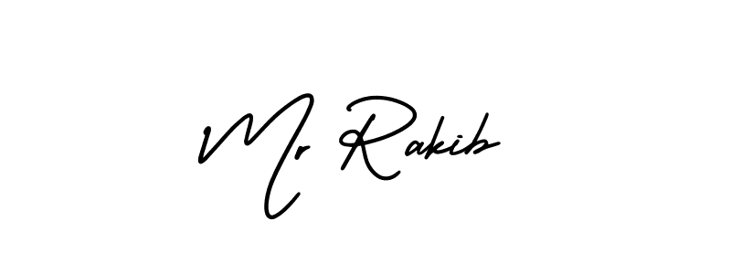Mr Rakib stylish signature style. Best Handwritten Sign (AmerikaSignatureDemo-Regular) for my name. Handwritten Signature Collection Ideas for my name Mr Rakib. Mr Rakib signature style 3 images and pictures png