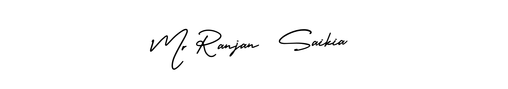Mr Ranjan  Saikia stylish signature style. Best Handwritten Sign (AmerikaSignatureDemo-Regular) for my name. Handwritten Signature Collection Ideas for my name Mr Ranjan  Saikia. Mr Ranjan  Saikia signature style 3 images and pictures png