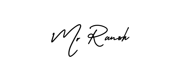 Use a signature maker to create a handwritten signature online. With this signature software, you can design (AmerikaSignatureDemo-Regular) your own signature for name Mr Ransh. Mr Ransh signature style 3 images and pictures png